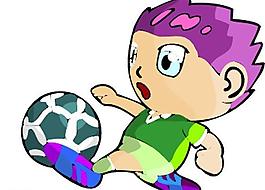 足球 卡通运动人物图片