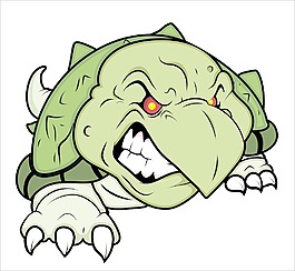 乌龟生气吉祥物