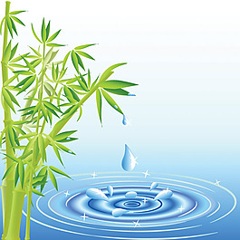 矢量竹子水涡素材图片