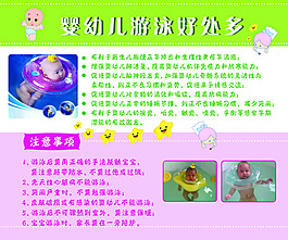 婴儿游泳展板图片