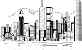香港建筑矢量图图片
