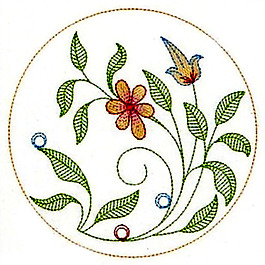 圆形图案 花卉系列 吉祥纹样 荷花图片