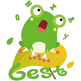 印花矢量图 婴童 动物 小青蛙 文字 免费素材