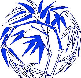 青花瓷图案 竹子