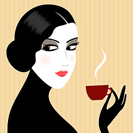 印花矢量图 女人 抽象人物 免费素材