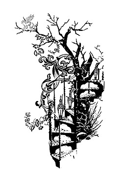 抽象黑白色构