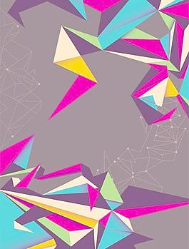 丰富多彩的折纸背景矢量素材