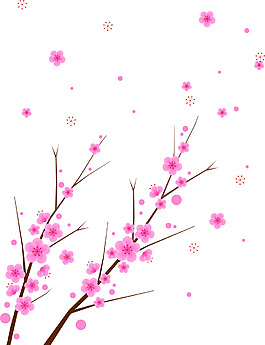 梅花 梅花背景 俩只梅花