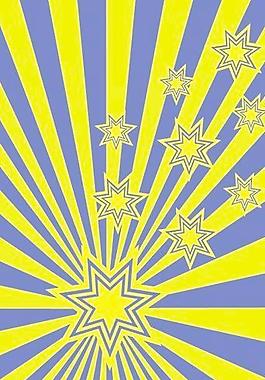 星星和辐射背景矢量素材