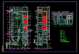 电厂锅炉各部设计详图机械图纸