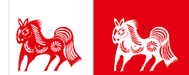 剪纸生肖马