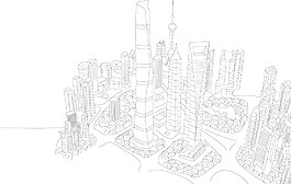 城市线描图片