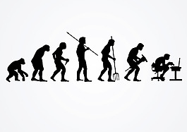 人类进化矢量图