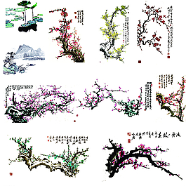 国画梅花图片