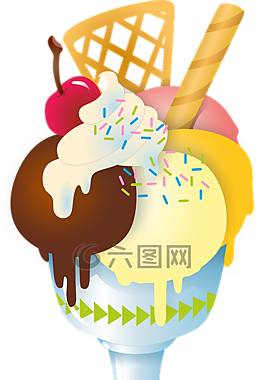 卡通冰淇淋杯图片_卡通冰淇淋杯素材_卡通冰淇淋杯模板免费下载-六