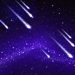 紫色梦幻炫酷光束流星背景