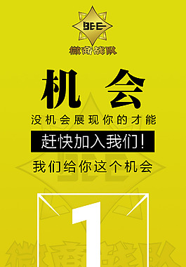 微商海报招商黄色背景