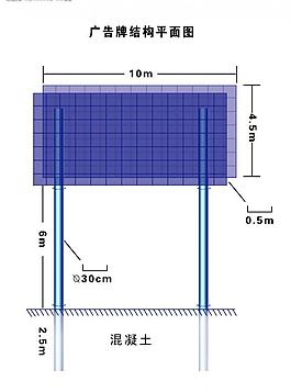 大型广告牌框架结构图图片