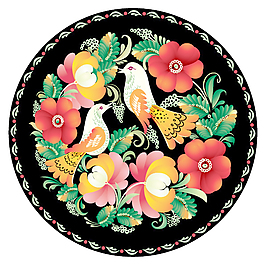 丰富多彩的民间艺术画02矢量