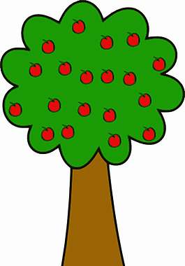 剪贴画树的果实