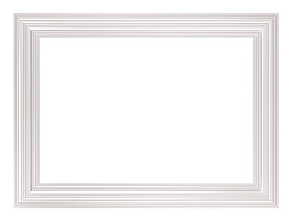 银框孤立在白色背景