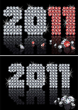 华丽金色2011年数字设计矢量素材