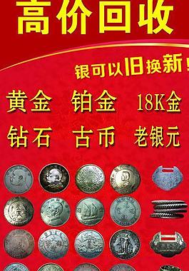 高价回收银元古币展板图片