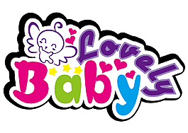 可愛lovebaby字體設計標題藝術設計