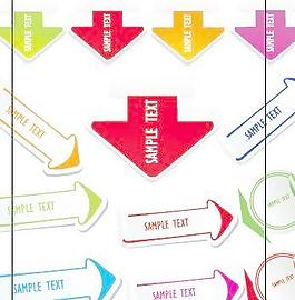 向量组的折纸的箭头设计材料01