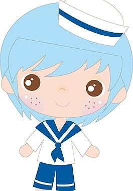 卡通水手 卡通学生