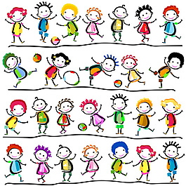 卡通人物动作图片_卡通人物动作素材_卡通人物动作模板免费下载-六