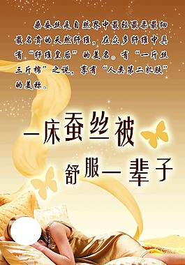 蚕丝被广告设计