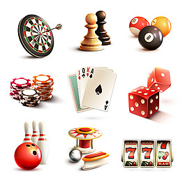 桌球棋牌矢量