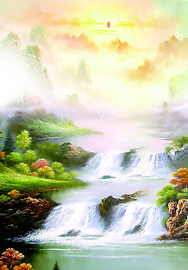 中国传统名片石榴葡萄喜鹊瓷碗油画中国风竹子水墨风景油画牡丹中国风