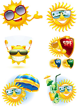 太阳紫外线漫画图片_太阳紫外线漫画素材_太阳紫外线漫画模板免费下载