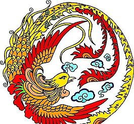 凤凰 凤纹图案 鸟类装饰图案 矢量素材 cdr格式_0112