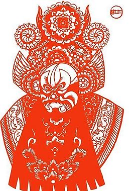 太史慈 战合肥 碎脸 中国传统文化 京剧脸谱剪纸_58