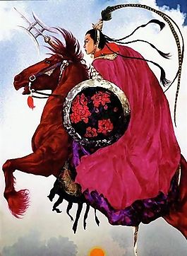 水浒人物 108将人物画 小温侯 吕方