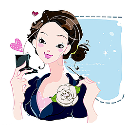 化妆的美女图片