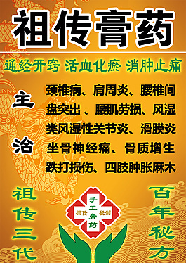 祖传膏药海报