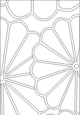 暗花 腰线 图案 门图 矢量 镜花 线条