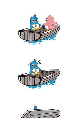 友谊的小船矢量图