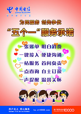 中国电信 五个一服务承诺