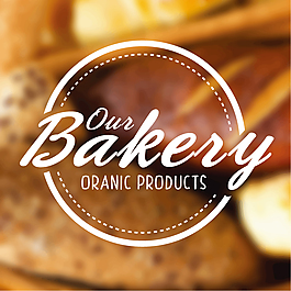 面包英文书写体模糊背景