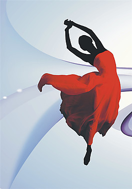 红衣舞女装饰画