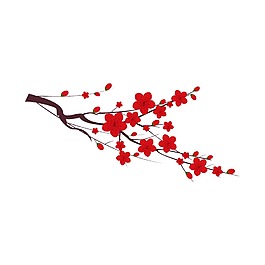 梅花水墨画素材图片