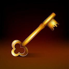 矢量金色安全钥匙