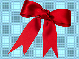 红色绳结免抠png透明图层素材