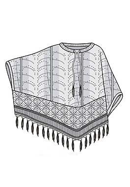 花纹线稿开衫毛衫服装设计(21)