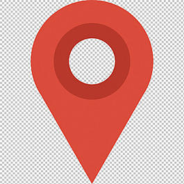 红色地图标记免抠png透明图层素材